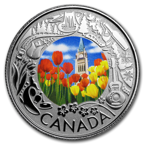 2019 Canada 1/4 oz Silver $3 Celebrating Canadian Fun: Tulips Prf 2019 Canada 1/4 oz Silver $3 Celebrating Canadian Fun: Tulips Prf